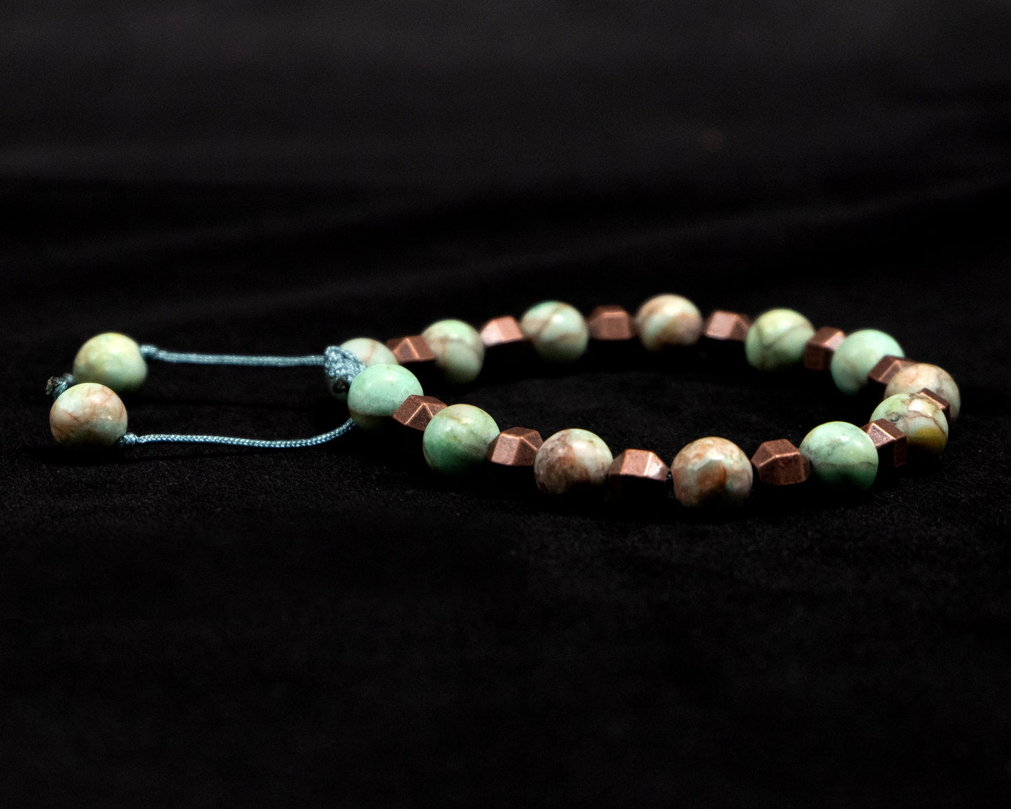 8mm African Green Turquoise beaded Necklace & Bracelet | Genuine | Natural | Meditation | Healing Stone | Bohemian
